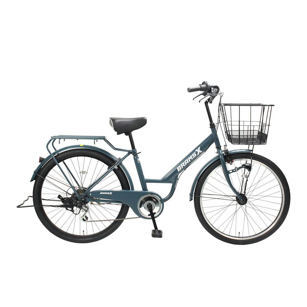 【自転車】ブラムスX 266 軽快 BAA-H 26インチ 外装6段 マットブルーグレー