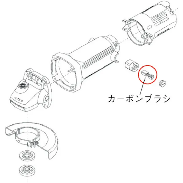 【CAINZ-DASH】サンコーミタチ MG180X カーボンブラシ (1組(箱)=2個入) CB1004【別送品】