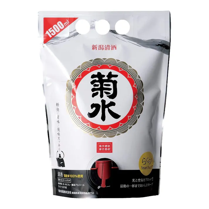 菊水酒造 新潟清酒 菊水 白 スマートパウチ 1500ml【別送品】
