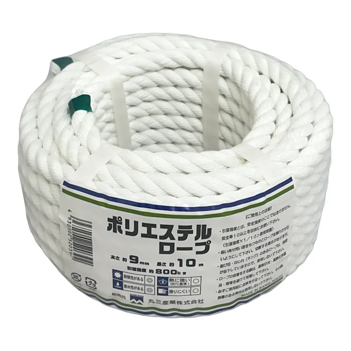 ポリエステルロープ (約)径9mm×長さ10m