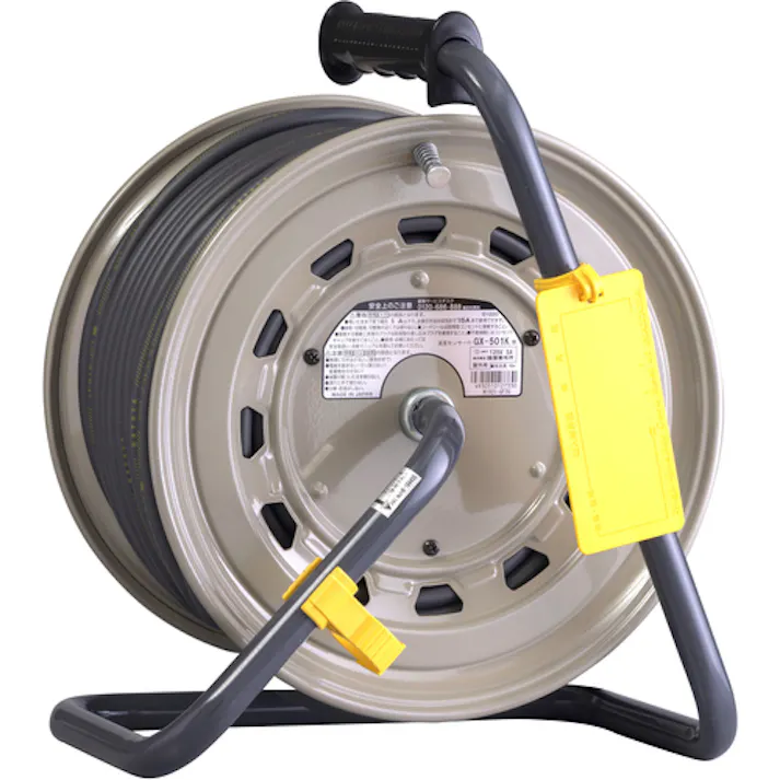 【CAINZ-DASH】ハタヤリミテッド 屋外用コードリール サンタイガーレインボーリール 単相100Vアース付 50m GX-501K【別送品】