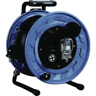 【CAINZ-DASH】ハタヤリミテッド 三相200V型屋外用コードリール 20m アース・ブレーカー付 BFS-202M【別送品】