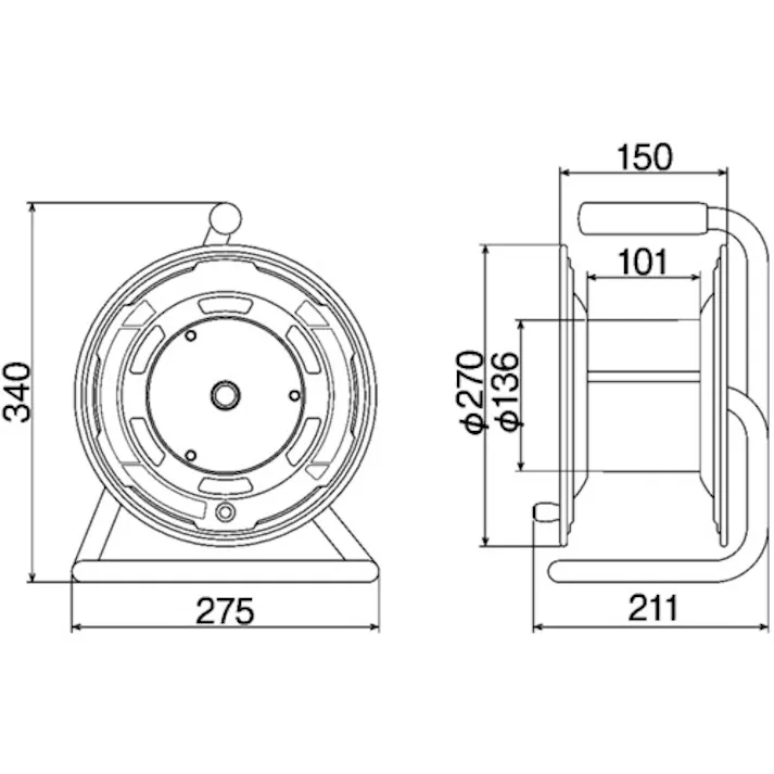 【CAINZ-DASH】ハタヤリミテッド シンタイガーリール 単相100Vアース付 20m ST-20K【別送品】