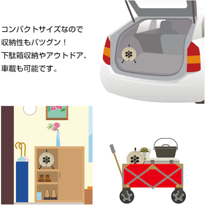 【CAINZ-DASH】ハタヤリミテッド コードリール JSリール 単相100Vアース付 10m JS-101K【別送品】