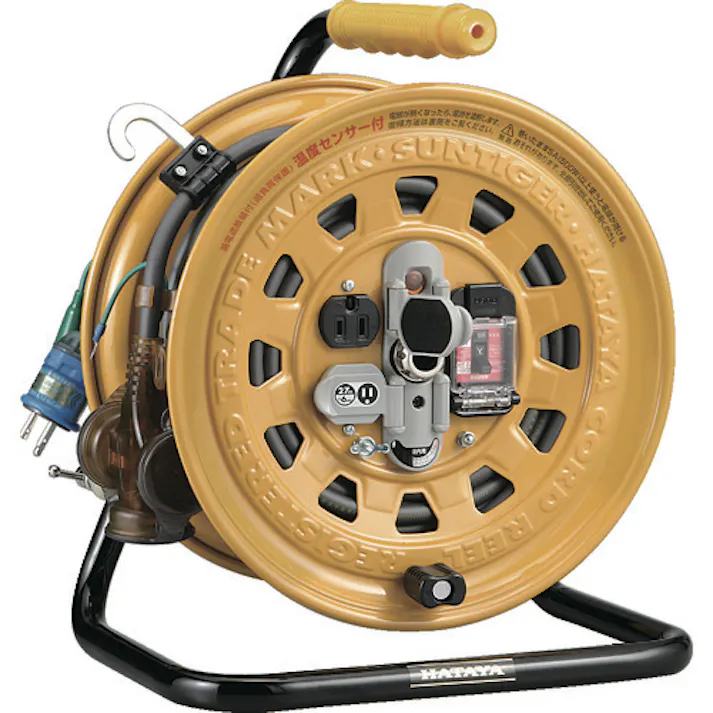 【CAINZ-DASH】ハタヤリミテッド 逆配電型ブレーカーリール マルチテモートリール 単相100Vアース付 27+6m GBM-130K【別送品】