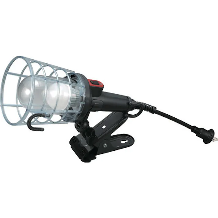 【CAINZ-DASH】ハタヤリミテッド 防雨型LEDケイ・ハンドランプ 7W電球型LEDランプクリップ付 LEW-0C【別送品】