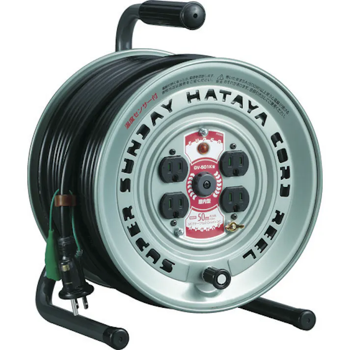【CAINZ-DASH】ハタヤリミテッド スーパーサンデーリール 単相100Vアース付 50m GV-501K【別送品】