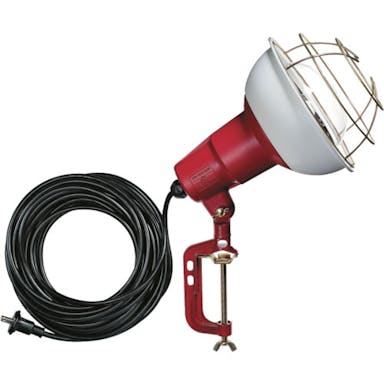 【CAINZ-DASH】ハタヤリミテッド 防雨型作業灯　リフレクターランプ３００Ｗ　１００Ｖ電線１０ｍ　バイス付 RC-310【別送品】