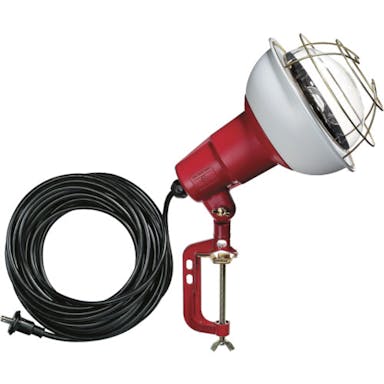 【CAINZ-DASH】ハタヤリミテッド 防雨型作業灯　リフレクターランプ５００Ｗ　１００Ｖ電線１０ｍ　バイス付 RC-510【別送品】