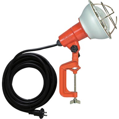 【CAINZ-DASH】ハタヤリミテッド 防雨型作業灯　リフレクターランプ２００Ｗ　１００Ｖ電線５ｍ　バイス付 RE-205【別送品】