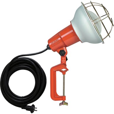 【CAINZ-DASH】ハタヤリミテッド 防雨型作業灯　リフレクターランプ３００Ｗ　１００Ｖ電線５ｍ　バイス付 RE-305【別送品】
