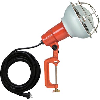 【CAINZ-DASH】ハタヤリミテッド 防雨型作業灯　リフレクターランプ５００Ｗ　１００Ｖ電線５ｍ　バイス付 RE-505【別送品】