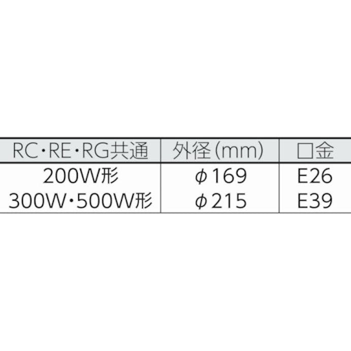 【CAINZ-DASH】ハタヤリミテッド 防雨型作業灯　リフレクターランプ２００Ｗ　１００Ｖ接地付５ｍ　バイス付 RE-205K【別送品】