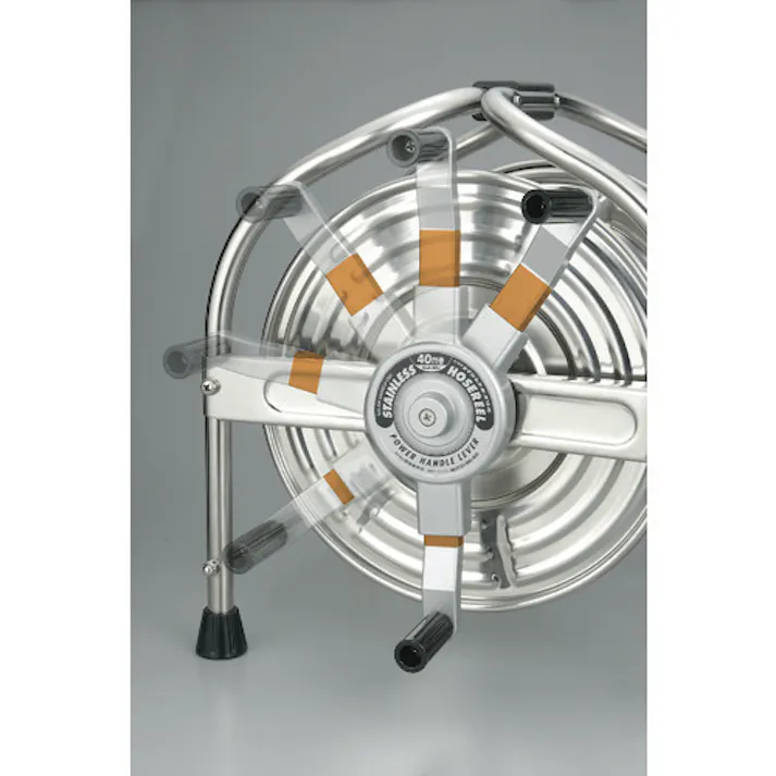 【CAINZ-DASH】ハタヤリミテッド ステンレス(SUS304)ホールリール 40m耐圧ホース・レバーノズル付 SLA-40P【別送品】