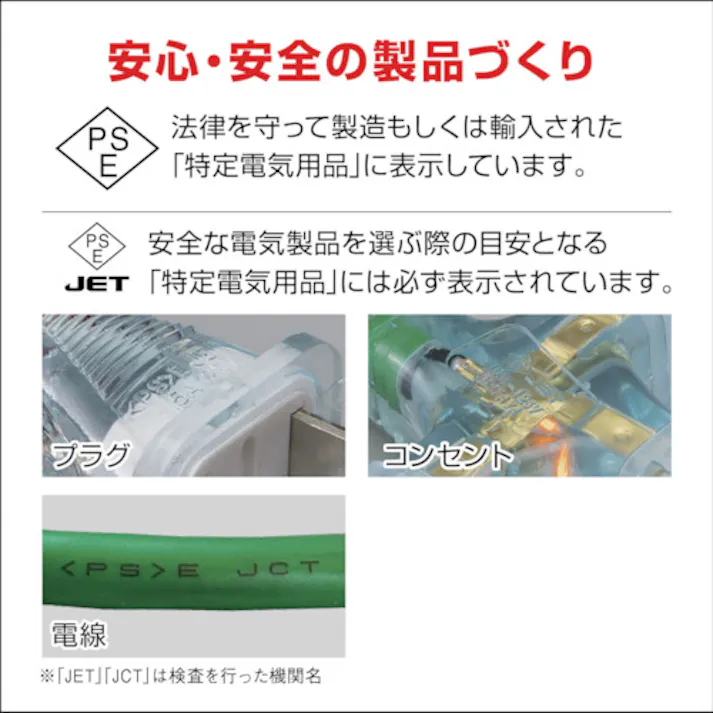 【CAINZ-DASH】ハタヤリミテッド 2P接地付延長コード 10m アースグリーン SX-103K-G【別送品】