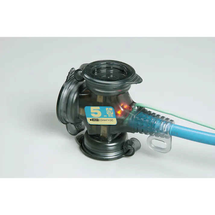 【CAINZ-DASH】ハタヤリミテッド 防雨型2P延長コード5m ブルー FX-053-B【別送品】