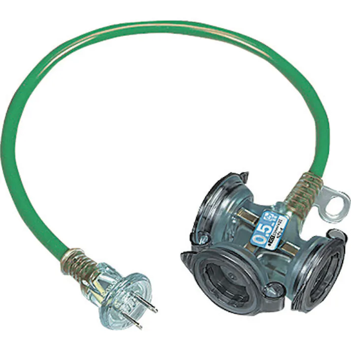 【CAINZ-DASH】ハタヤリミテッド 防雨型2Pショートタップ 0.5m グリーン FX-005-G【別送品】