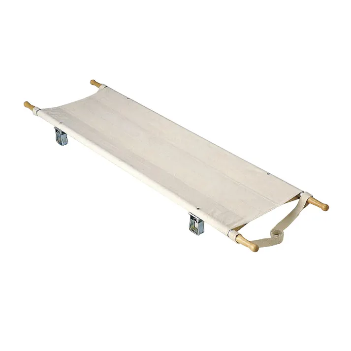 MATSUNAGA 二つ折ポール担架足付 スチール製