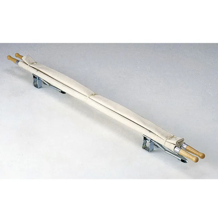 MATSUNAGA 二つ折ポール担架足付 スチール製