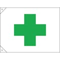 【CAINZ-DASH】日本緑十字社 安全旗（緑十字）　７００×１０５０ｍｍ　布製 250023【別送品】