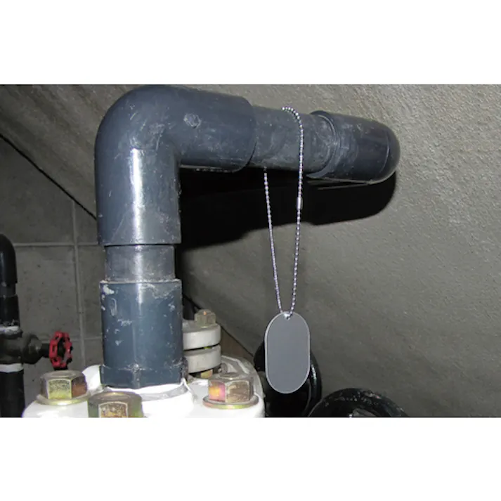 【CAINZ-DASH】日本緑十字社 アルミ製小判札(無地札) シルバー アルミ札-A 55×36×0.8mm 10枚組 306001【別送品】