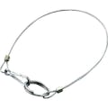 【CAINZ-DASH】日本緑十字社 ワイヤロープ（フック＋リング付）　鎖Ｆ－２００　０．８Φ×２００　１０本組　ＳＵＳ製 308041【別送品】