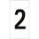 【CAINZ-DASH】日本緑十字社 数字ステッカー　２　数字－２（中）　５０×２５ｍｍ　１０枚組　オレフィン 224302【別送品】