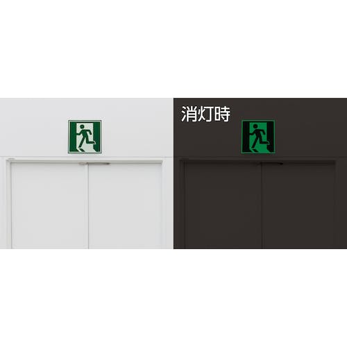 CAINZ-DASH】日本緑十字社 蓄光式避難誘導ステッカー標識 非常口 蓄光