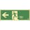 【CAINZ-DASH】日本緑十字社 中輝度蓄光避難誘導標識　←非常口　１２０×３６０ｍｍ　塩ビ　消防認定品 068803【別送品】