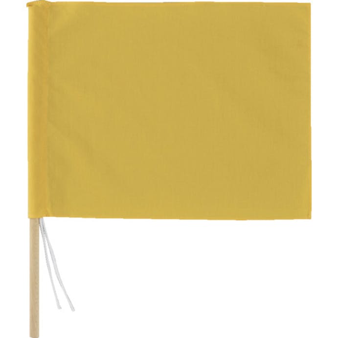 【CAINZ-DASH】日本緑十字社 手旗　黄　３００（４５０）×４２０ｍｍ　綿＋木製棒 245003【別送品】