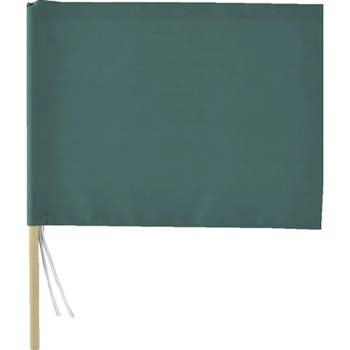 【CAINZ-DASH】日本緑十字社 手旗 緑 300(450)×420mm 綿+木製棒 245002【別送品】