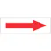 【CAINZ-DASH】日本緑十字社 配管方向表示ステッカー →赤矢印 特貼矢05 60×220mm 10枚組 アルミ 194005【別送品】