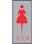 【CAINZ-DASH】日本緑十字社 トイレプレート（女性用）　女子用　トイレ－３４０－４　２００×８０ｍｍ　アクリル＋アルミ 206054【別送品】