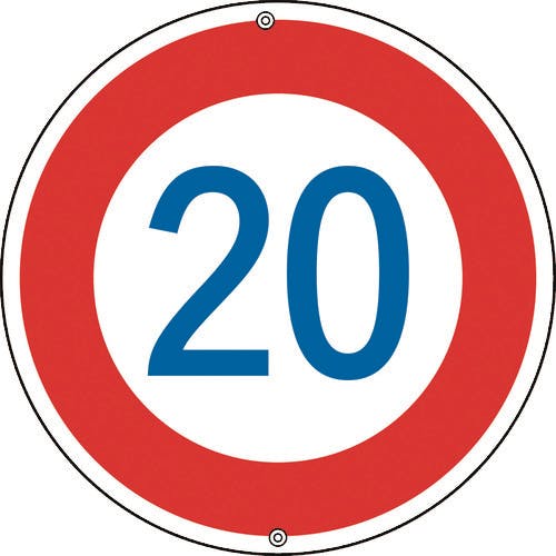CAINZ-DASH】日本緑十字社 道路標識・構内用 制限速度20キロ 道路