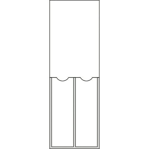 【CAINZ-DASH】日本緑十字社 責任者氏名標識　白無地タイプ　２名用　名２２０　１５０×５０ｍｍ　名札差込式　エンビ 046220【別送品】