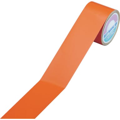 【CAINZ-DASH】日本緑十字社 ラインテープ（反射）　オレンジ　反射－５０ＹＲ　５０ｍｍ幅×１０ｍ　屋内用　ポリエステル 265015【別送品】