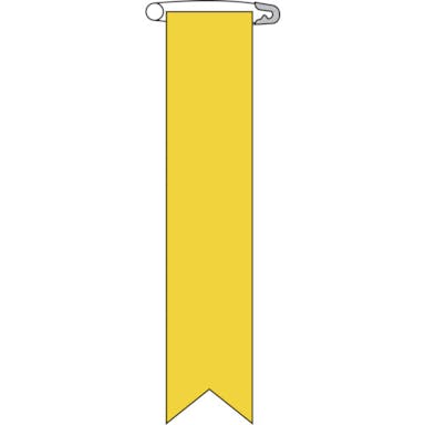 【CAINZ-DASH】日本緑十字社 ビニールリボン（胸章）　黄無地タイプ　リボン－１００（黄）　１２０×２５ｍｍ　１０本組　エンビ 125103【別送品】