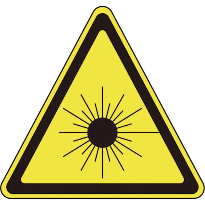 【CAINZ-DASH】日本緑十字社 レーザステッカー標識 レーザ-A(小) 25mm三角 10枚組 オレフィン 027307【別送品】