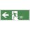 【CAINZ-DASH】日本緑十字社 避難誘導標識　←非常口　ＦＡ－３０６　１２０×３６０ｍｍ　エンビ 065306【別送品】