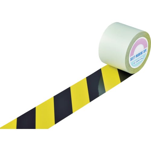 CAINZ-DASH】日本緑十字社 ガードテープ（ラインテープ） 黄／黒（トラ柄） ＧＴ－１０１ＴＲ １００ｍｍ幅×１００ｍ 148142【別送品】  梱包用品 ホームセンター通販【カインズ】