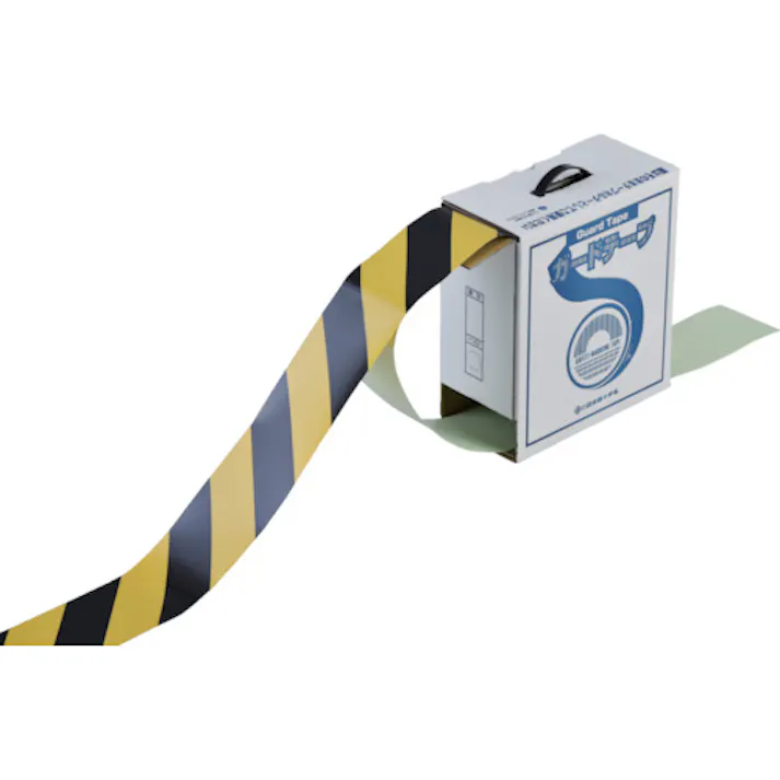 【CAINZ-DASH】日本緑十字社 ガードテープ(ラインテープ) 黄/黒(トラ柄) GT-101TR 100mm幅×100m 148142【別送品】