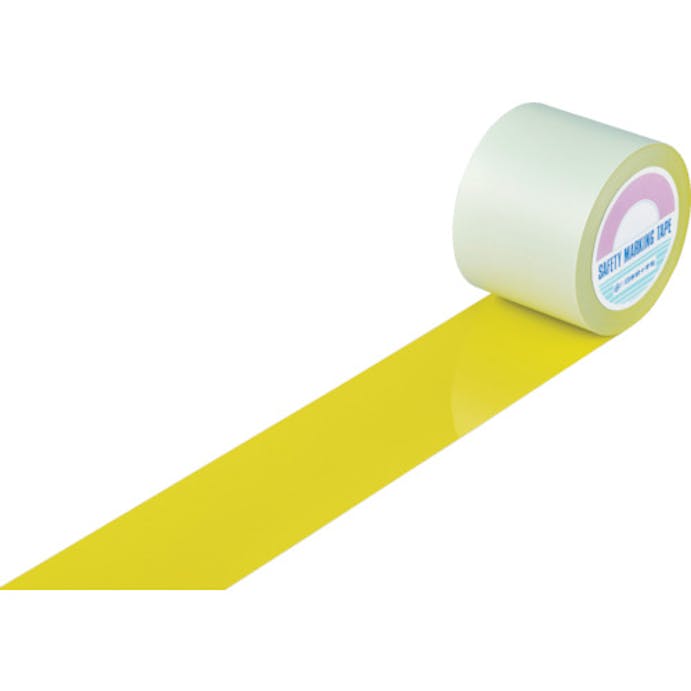 【CAINZ-DASH】日本緑十字社 ガードテープ（ラインテープ）　黄　ＧＴ－１０２Ｙ　１００ｍｍ幅×２０ｍ　屋内用 148153【別送品】