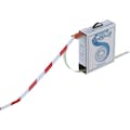 【CAINZ-DASH】日本緑十字社 ガードテープ（ラインテープ）　白／赤（トラ柄）　ＧＴ－２５１ＷＲ　２５ｍｍ幅×１００ｍ 148023【別送品】