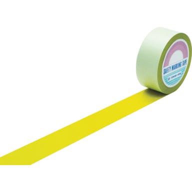 【CAINZ-DASH】日本緑十字社 ガードテープ（ラインテープ）　黄　ＧＴ－５０１Ｙ　５０ｍｍ幅×１００ｍ　屋内用 148053【別送品】