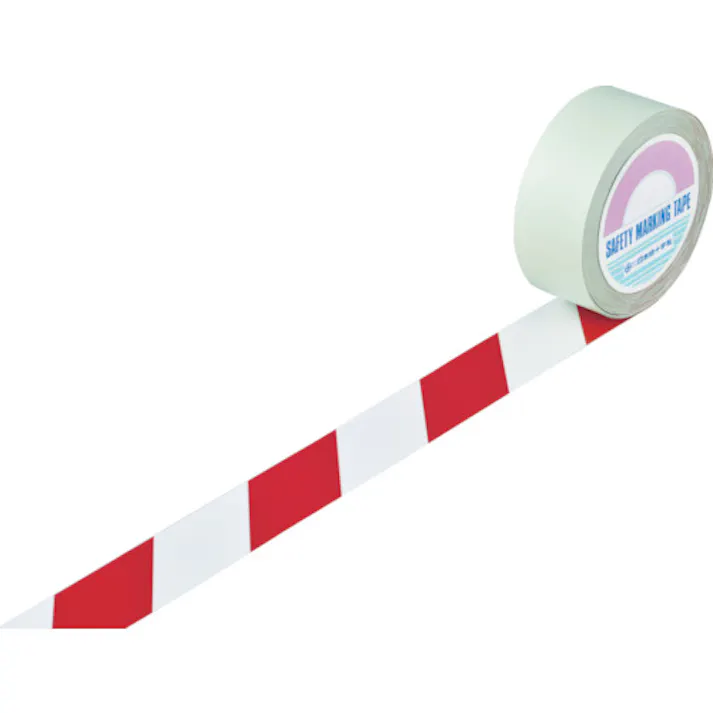 【CAINZ-DASH】日本緑十字社 ガードテープ(ラインテープ) 白/赤 GT-502WR 50mm幅×20m 屋内用 148083【別送品】