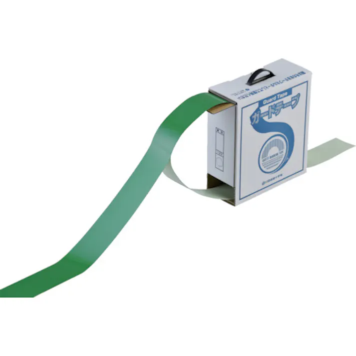 【CAINZ-DASH】日本緑十字社 ガードテープ(ラインテープ) 緑 GT-751G 75mm幅×100m 屋内用 148092【別送品】