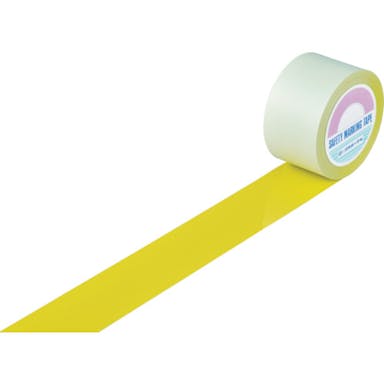 【CAINZ-DASH】日本緑十字社 ガードテープ（ラインテープ）　黄　ＧＴ－７５１Ｙ　７５ｍｍ幅×１００ｍ　屋内用 148093【別送品】