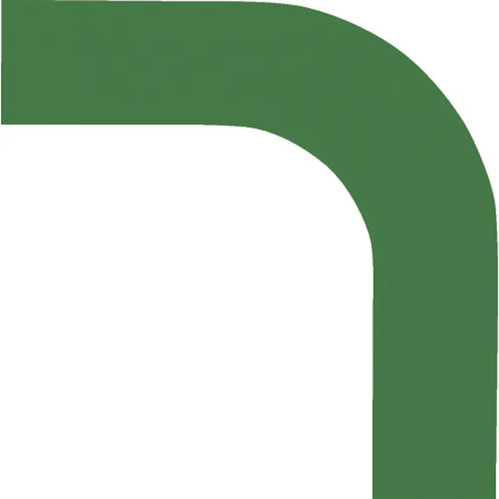 【CAINZ-DASH】日本緑十字社 コーナー用ガードテープ(25mm幅用) 緑 GTL-25G 10枚組 屋内用 150012【別送品】