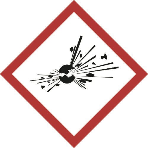 日本緑十字社 GHSステッカー標識 爆弾の爆発 GHS-3(小) 40×40mm 5枚組 PET 037303 安全標識 日本緑十字社 GHSステッカー標識 爆弾の爆発 GHS-3(小) 40×40mm 5枚組 PET 037303 安全標識