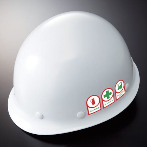 CAINZ-DASH】日本緑十字社 ヘルメット用ステッカー 防火管理者 HL